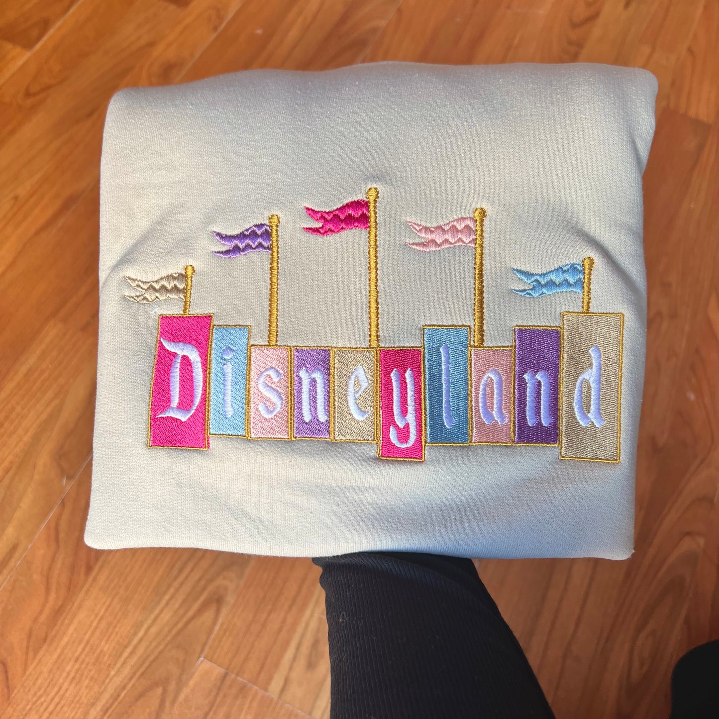Park theme Disney embroidered sweatshirt personalized adult and toddler size