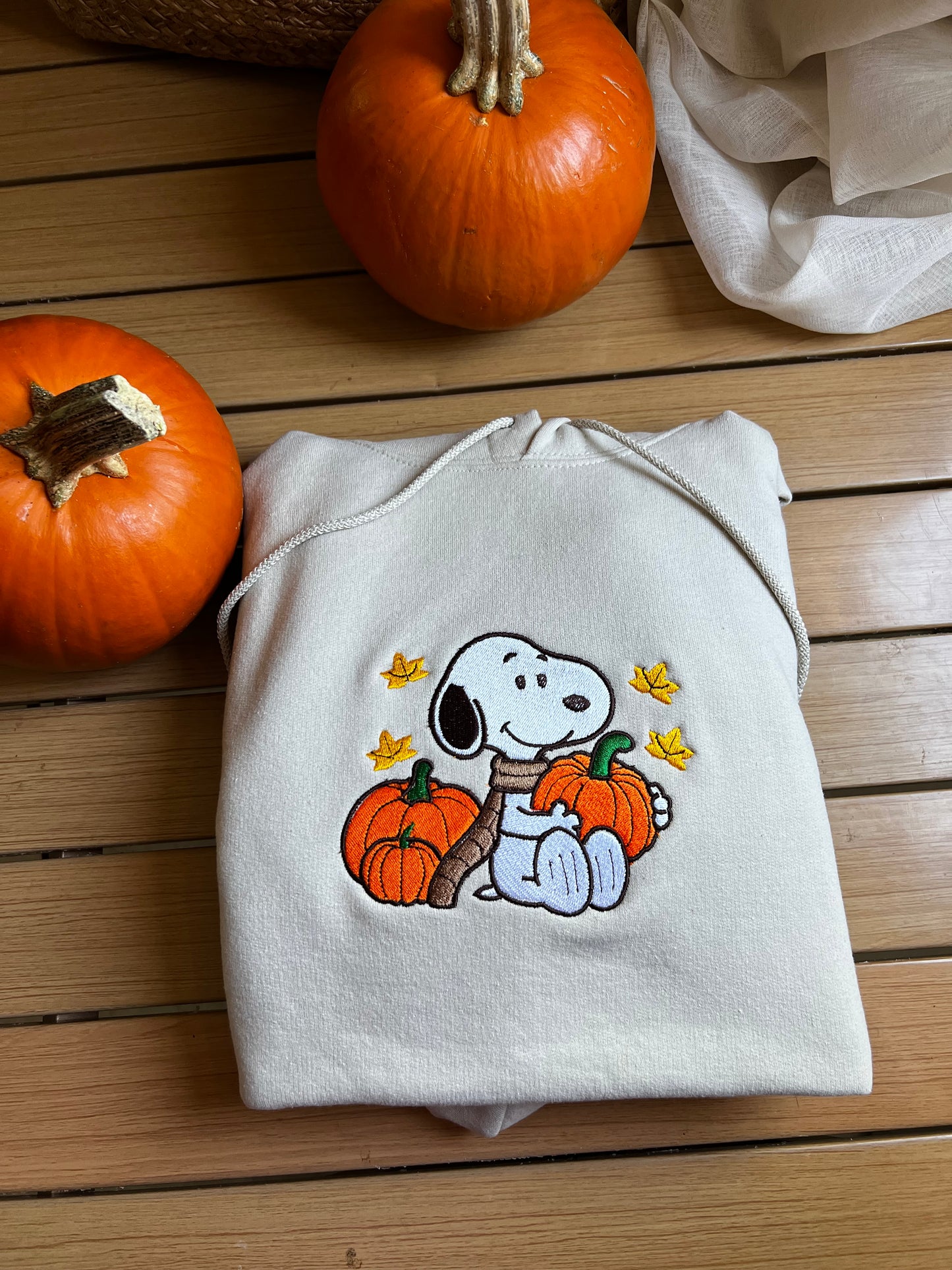 Snoopy fall embroidered sweatshirt hoodie trendy
