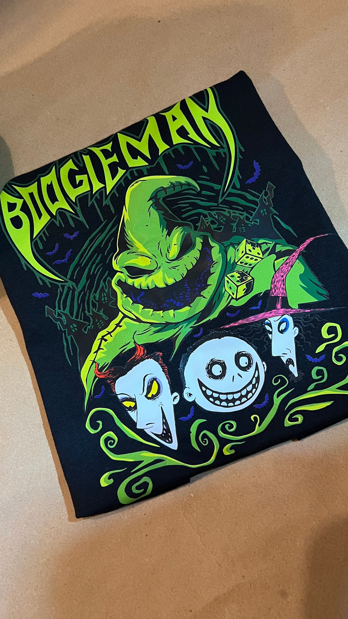 Oogie boogie T-shirt, toddler and adult sizes, oogie boogie bash