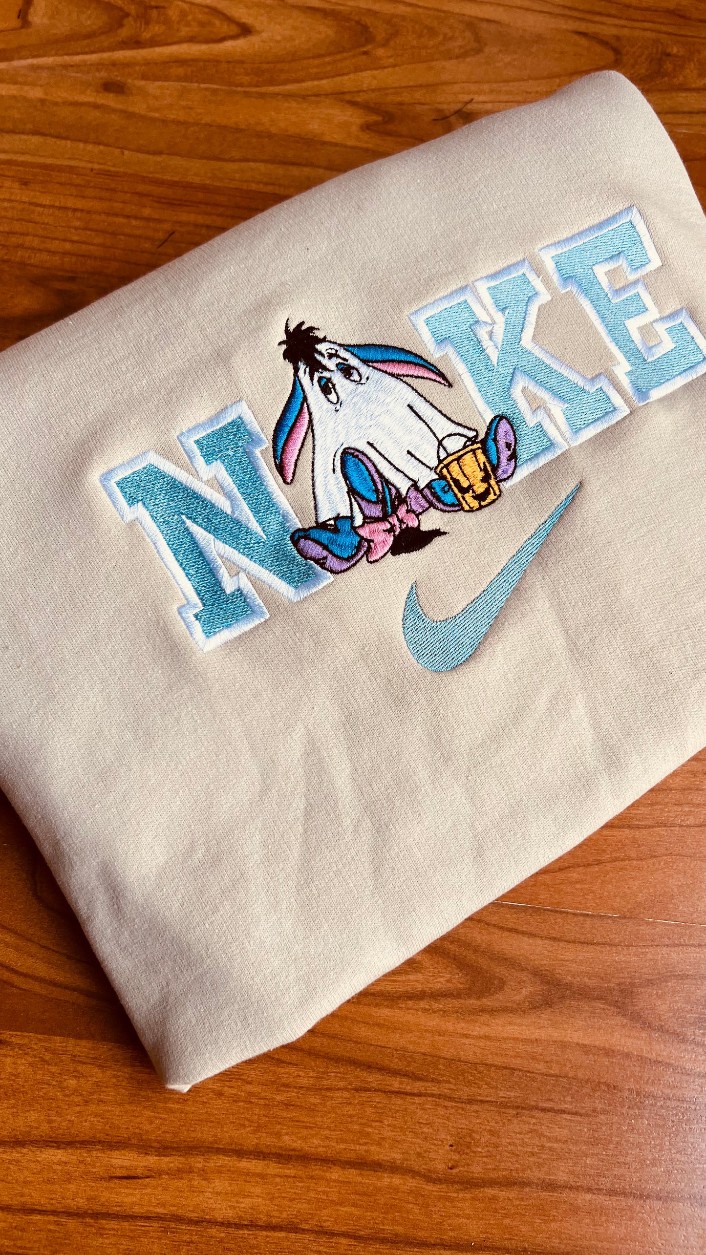 Halloween eeyore ghost with pumpkin Embroidered sweatshirt
