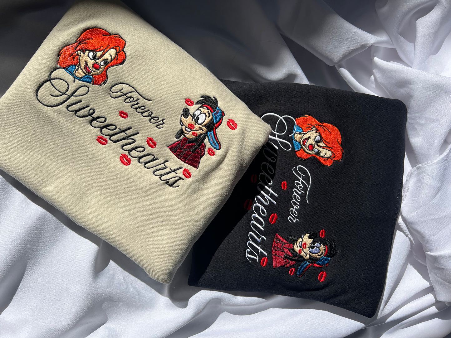 Max and Roxanne forever Sweethearts Nite 2026 embroidered matching sweatshirts CREWNECK Valentine’s Day
