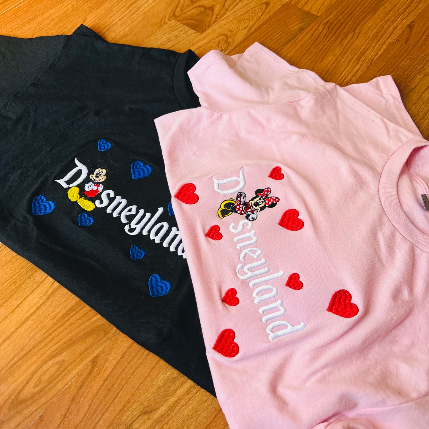 Sweethearts night inspired embroidered T-shirts, Disneyland matching inspired shirts