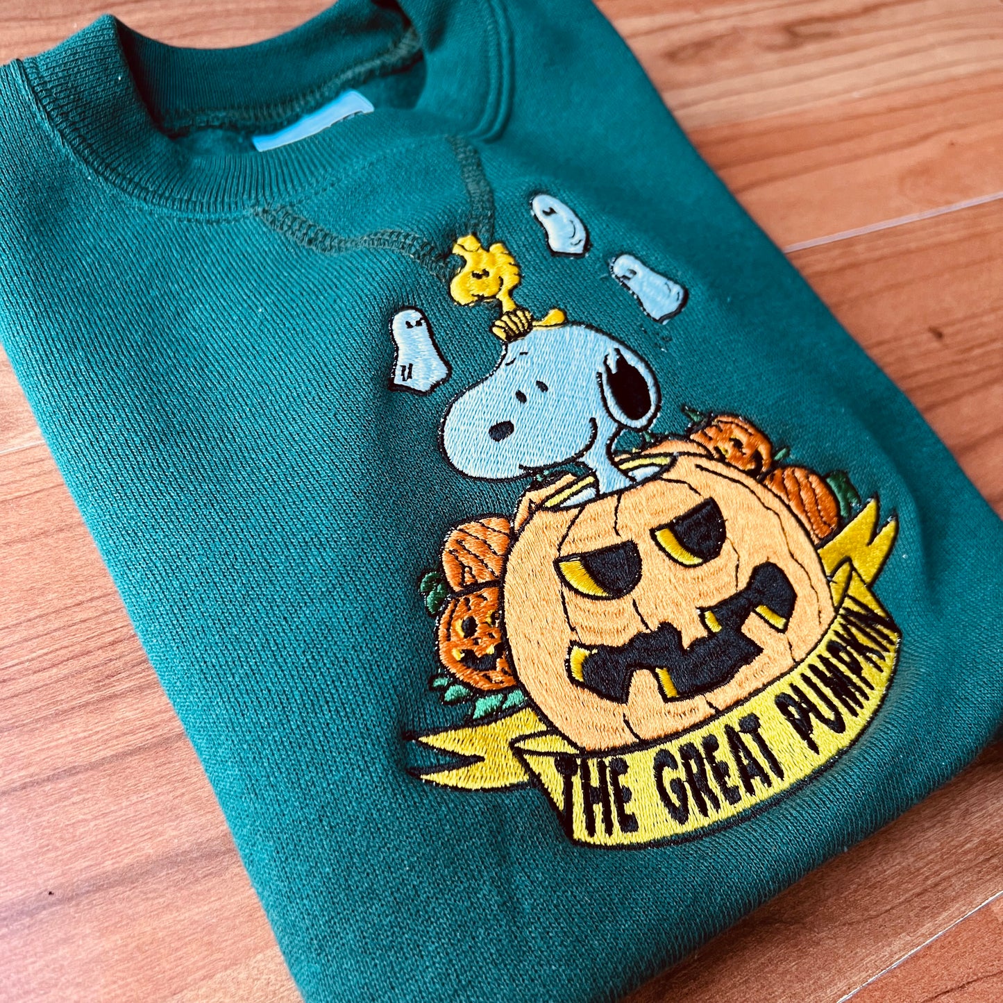 The great pumpkin Charlie Brown, snoopy embroidered sweatshirt for toddler and adult sizes Halloween design