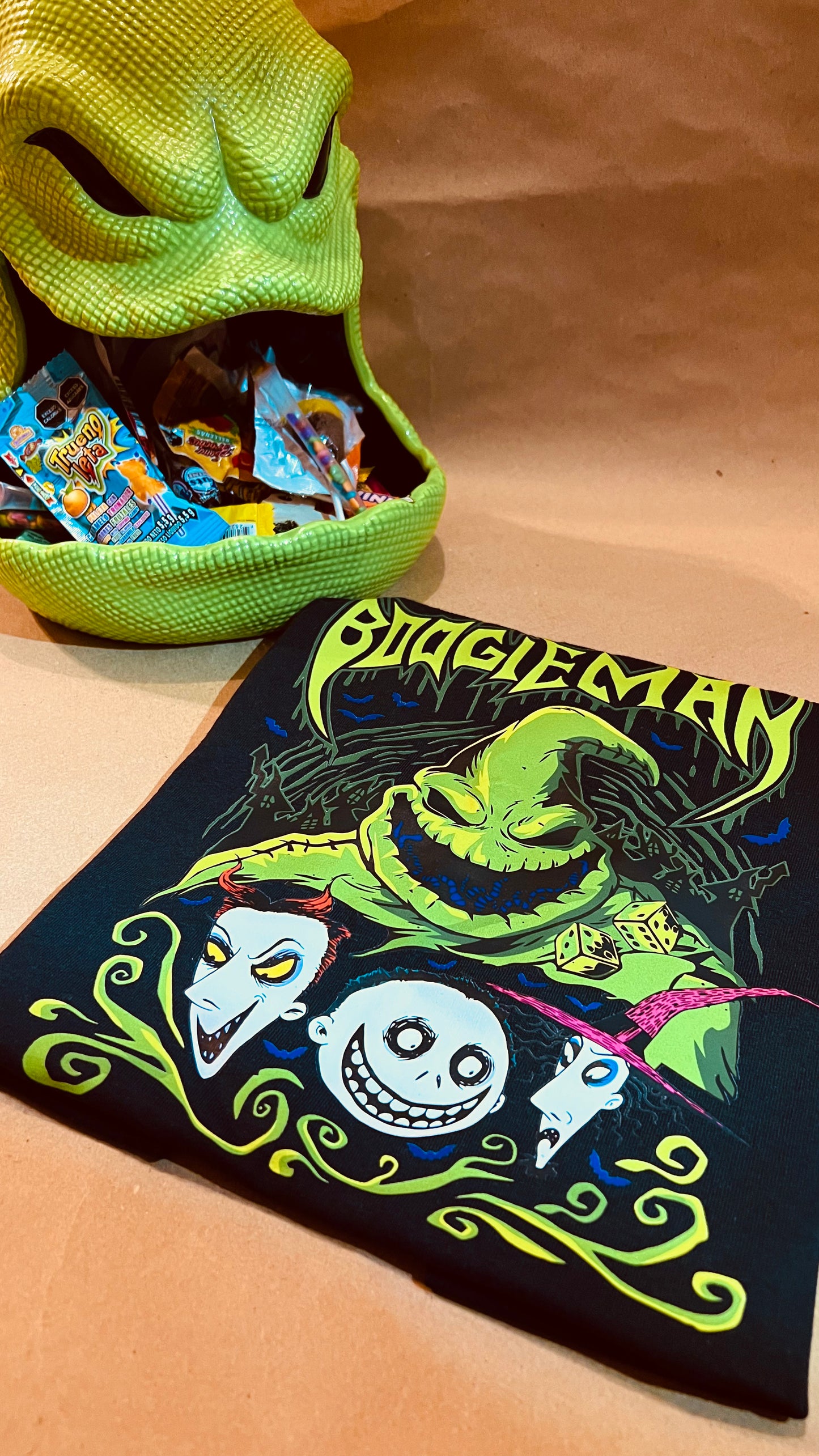 Oogie boogie T-shirt, toddler and adult sizes, oogie boogie bash