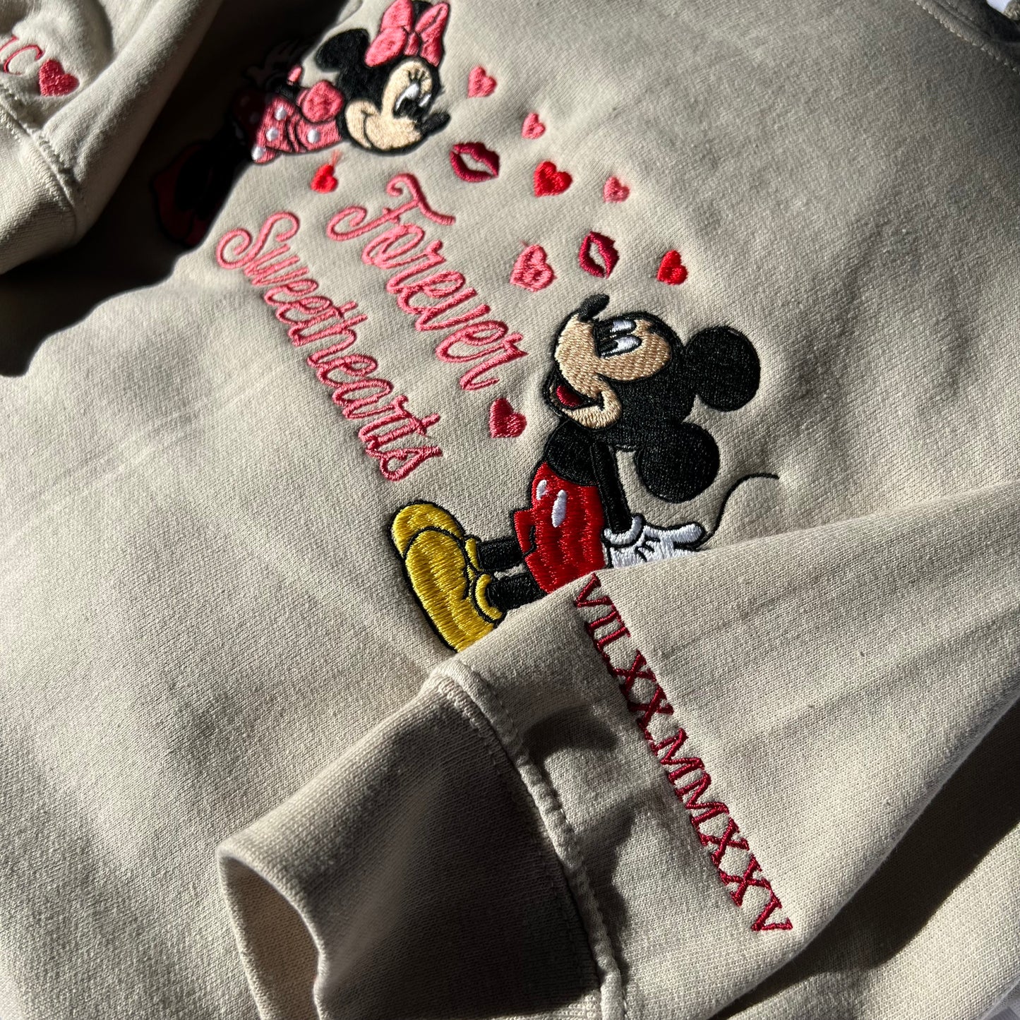 Mickey Minnieforever Sweethearts Nite 2026 embroidered matching sweatshirts CREWNECK Valentine’s Day