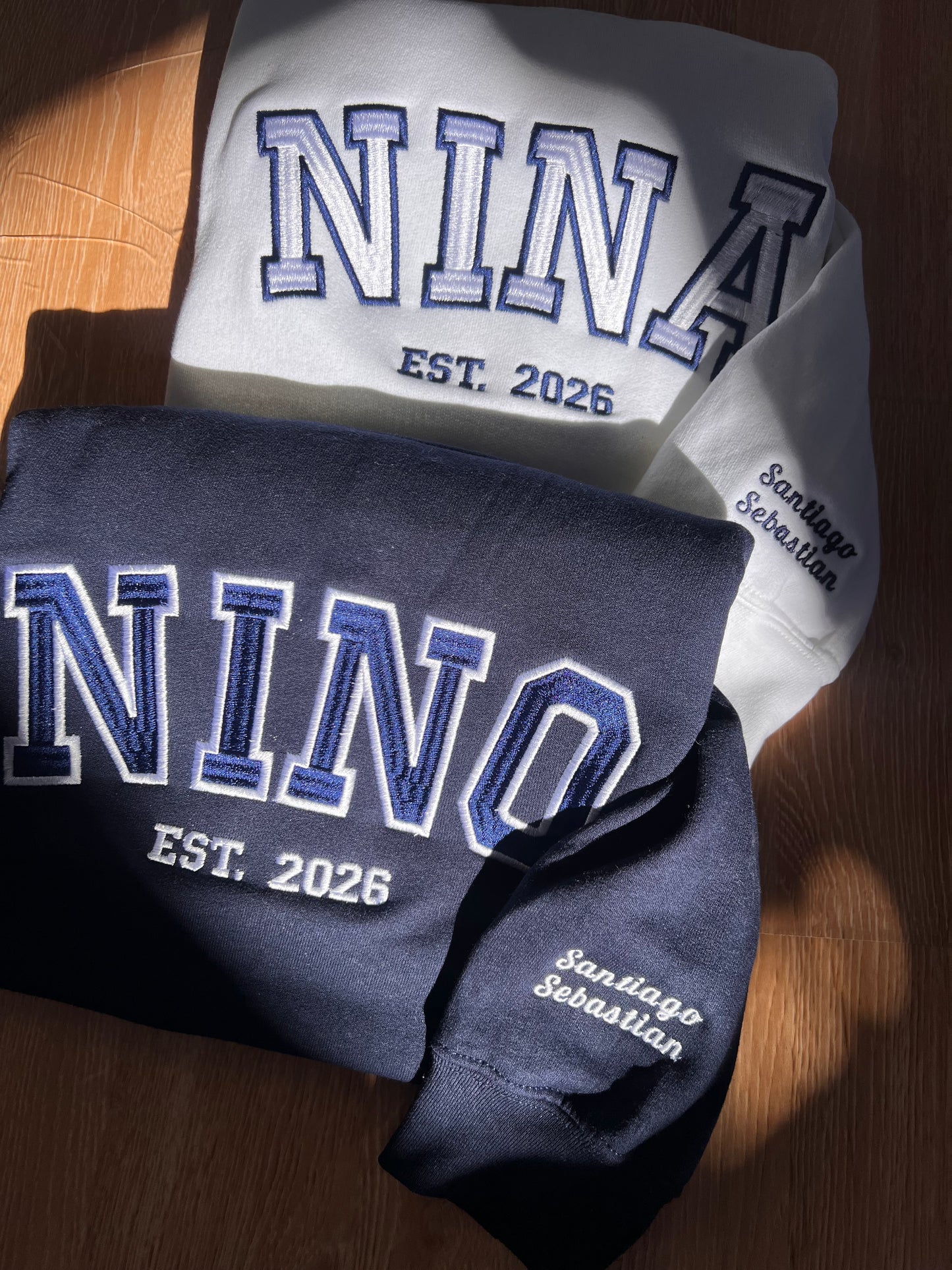 Nino, nina embroidered sweatshirts (custom) godparents sweater