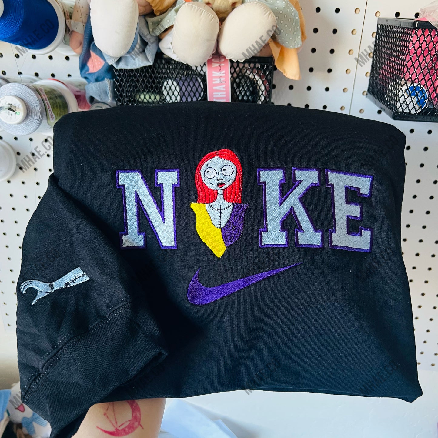 Jack & Sally embroidered sweaters, hoodies, matching sweatshirts, embroidery design nightmare before Christmas