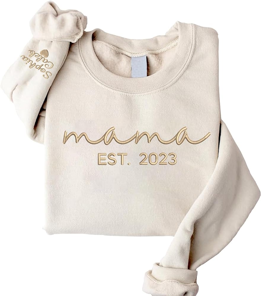 Mama embroidered personalized sweatshirt