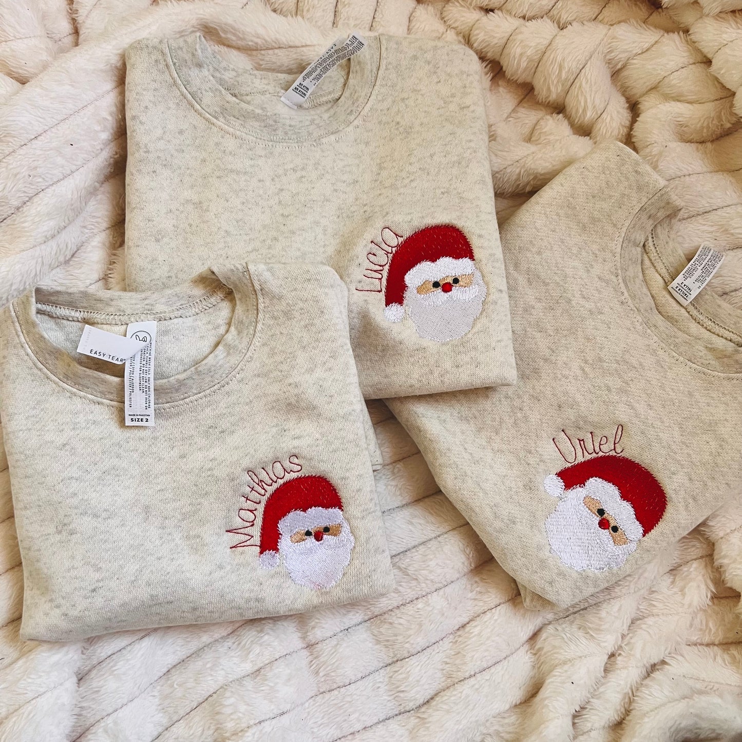 Christmas personalized embroidered sweatshirt personalized adult and toddler size