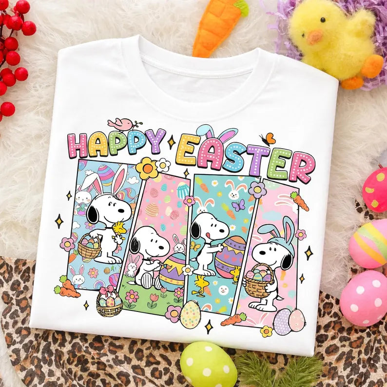 Happy Easter snoopy tshirt for kids and adult