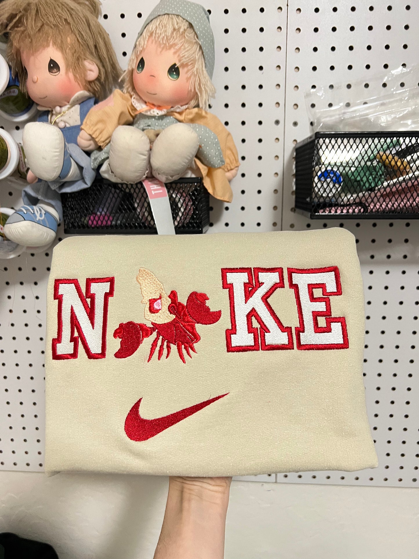 Sebastian little mermaid inspired embroidered sweatshirt