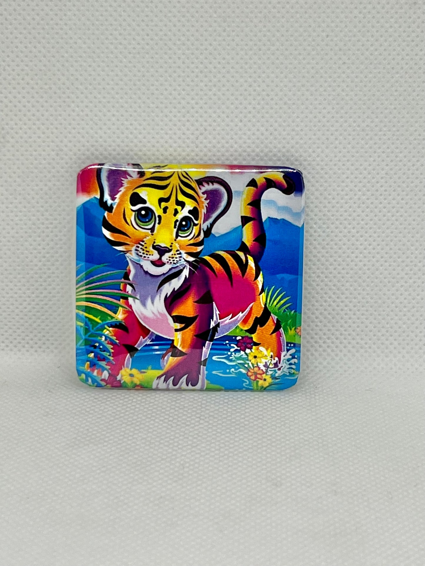 Lisa frank inspired refrigerator magnets 2x2
