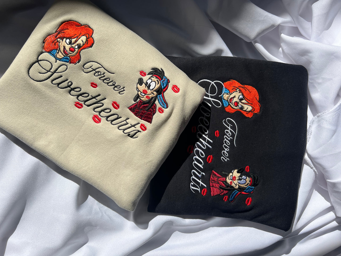 Max and Roxanne forever Sweethearts Nite 2026 embroidered matching sweatshirts CREWNECK Valentine’s Day