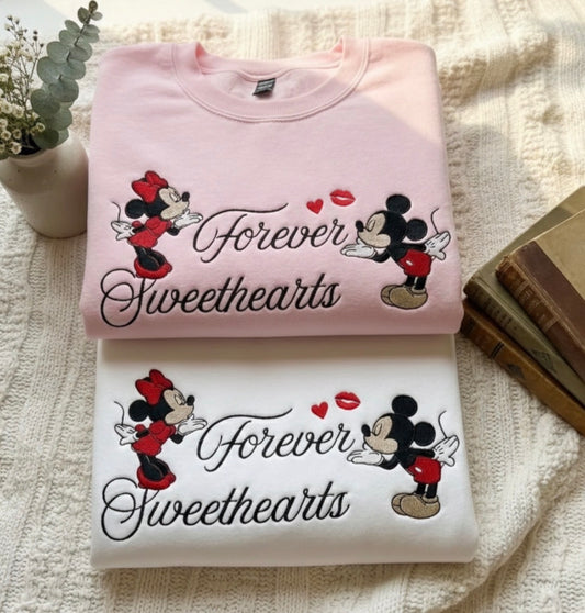 Minnie Mickey Sweethearts Nite 2026 embroidered matching sweatshirts CREWNECK Valentine’s Day