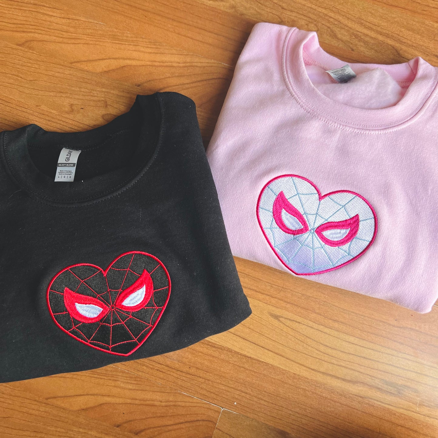 Miles & Gwen embroidered matching sweatshirts