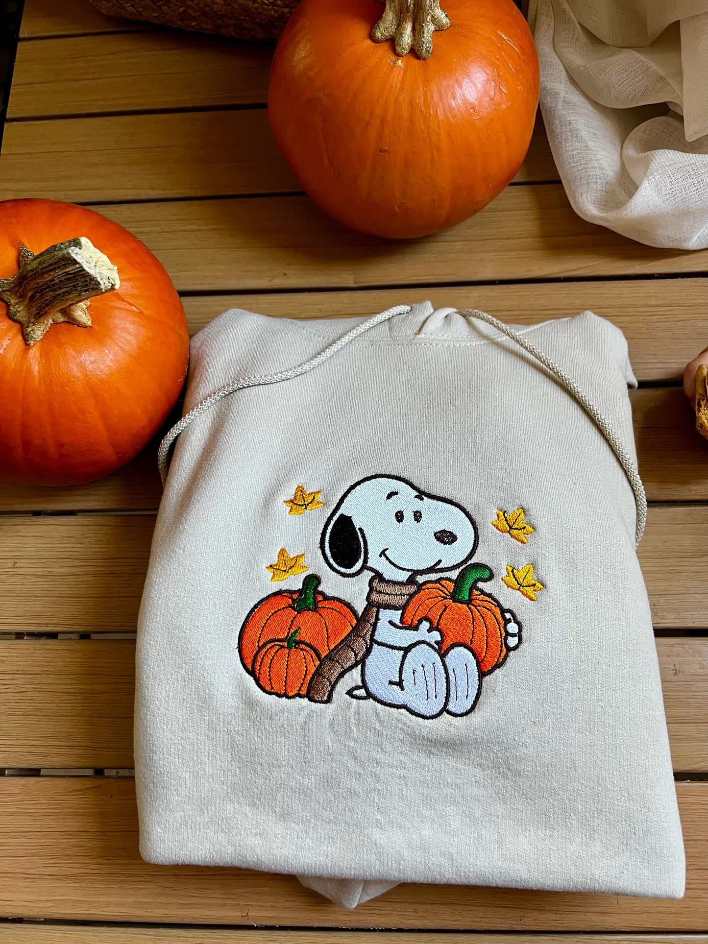Snoopy fall embroidered sweatshirt hoodie trendy