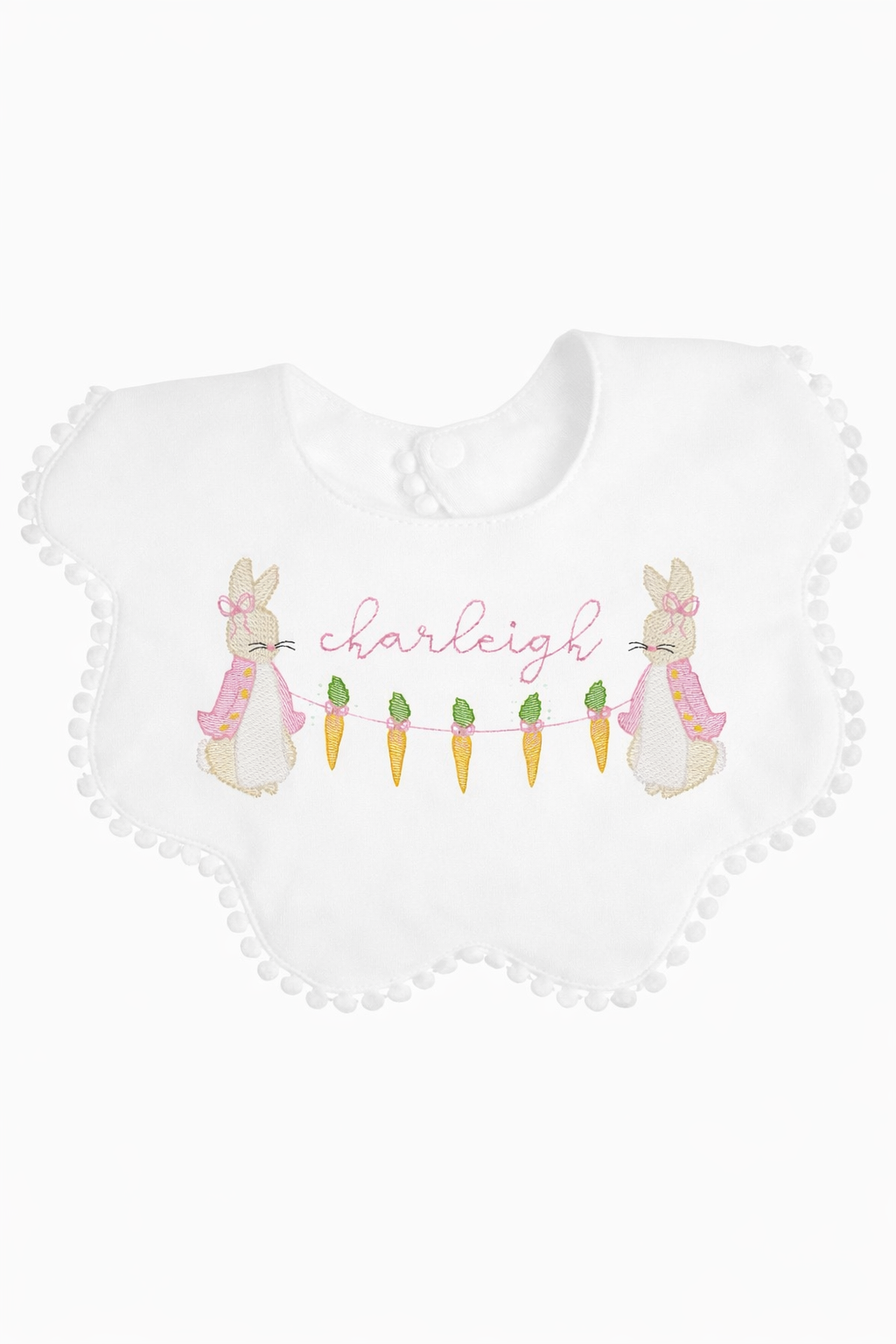 Personalized vintage style baby bib