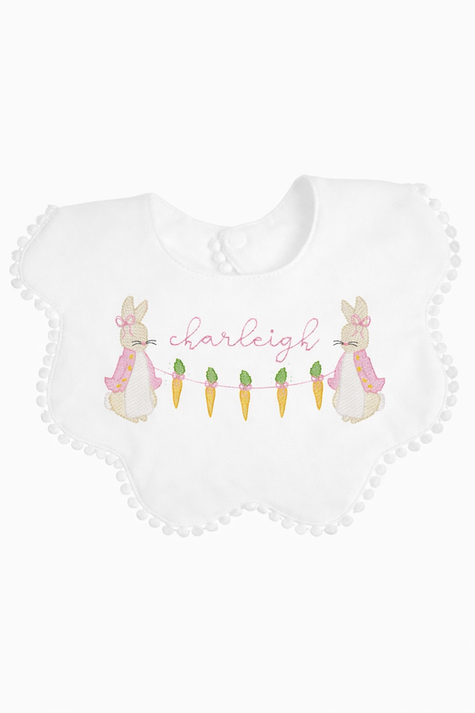 Personalized vintage style baby bib