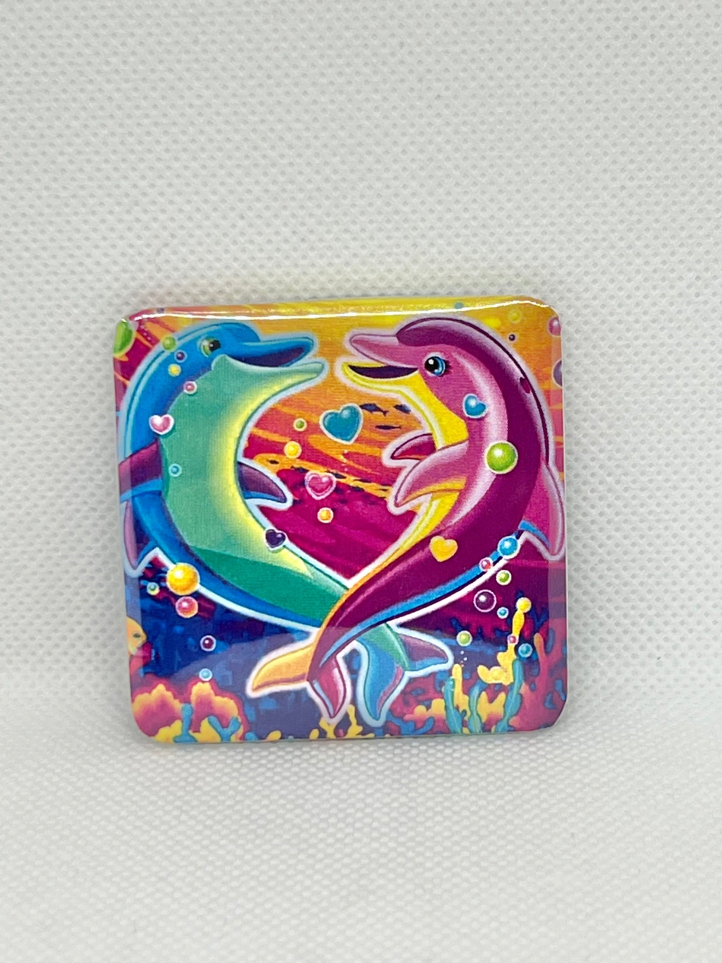 Lisa frank inspired refrigerator magnets 2x2