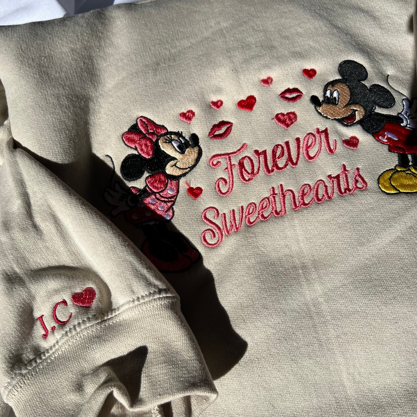 Mickey Minnieforever Sweethearts Nite 2026 embroidered matching sweatshirts CREWNECK Valentine’s Day
