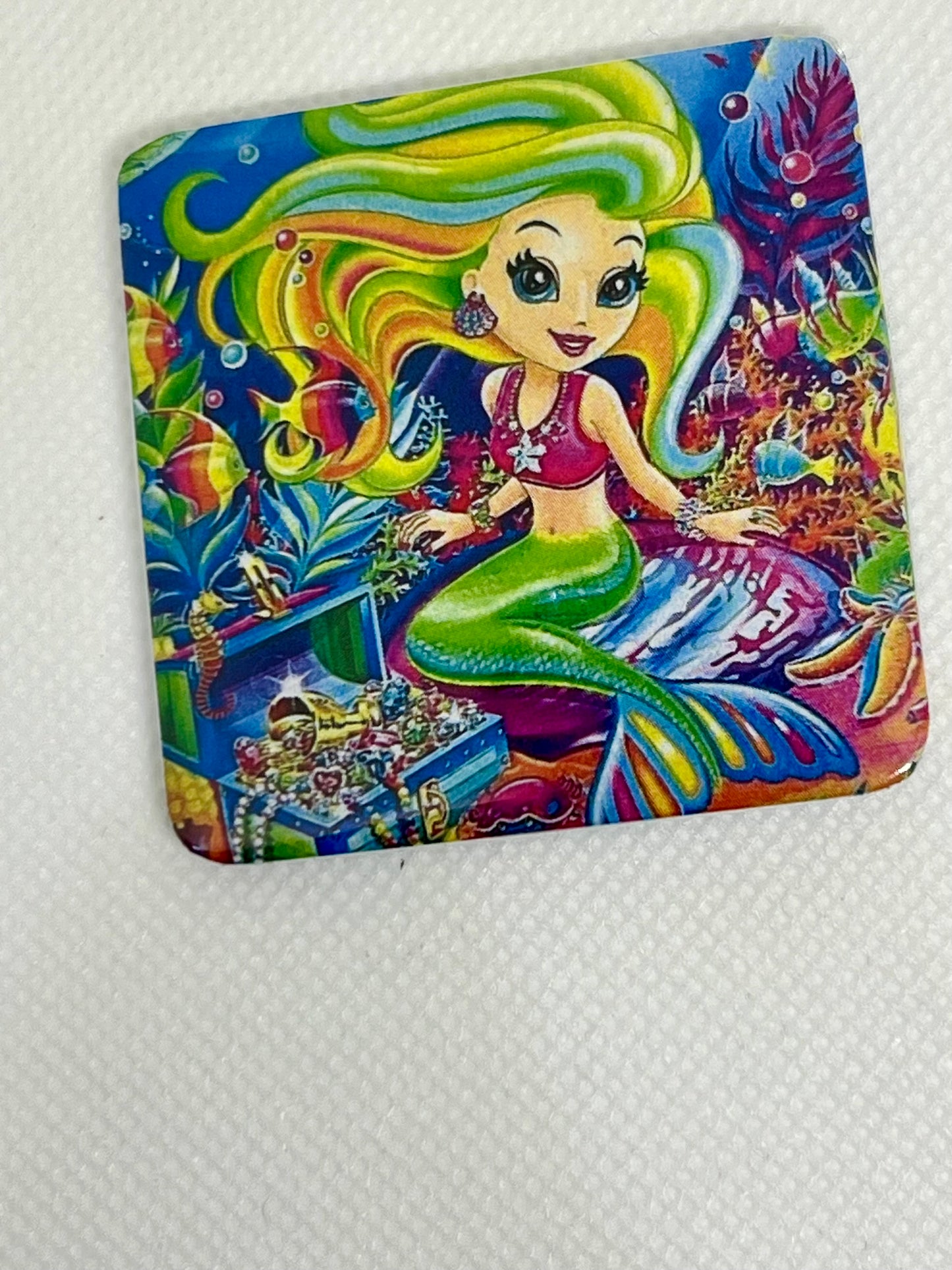 Lisa frank inspired refrigerator magnets 2x2