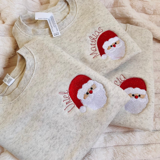 Christmas personalized embroidered sweatshirt personalized adult and toddler size