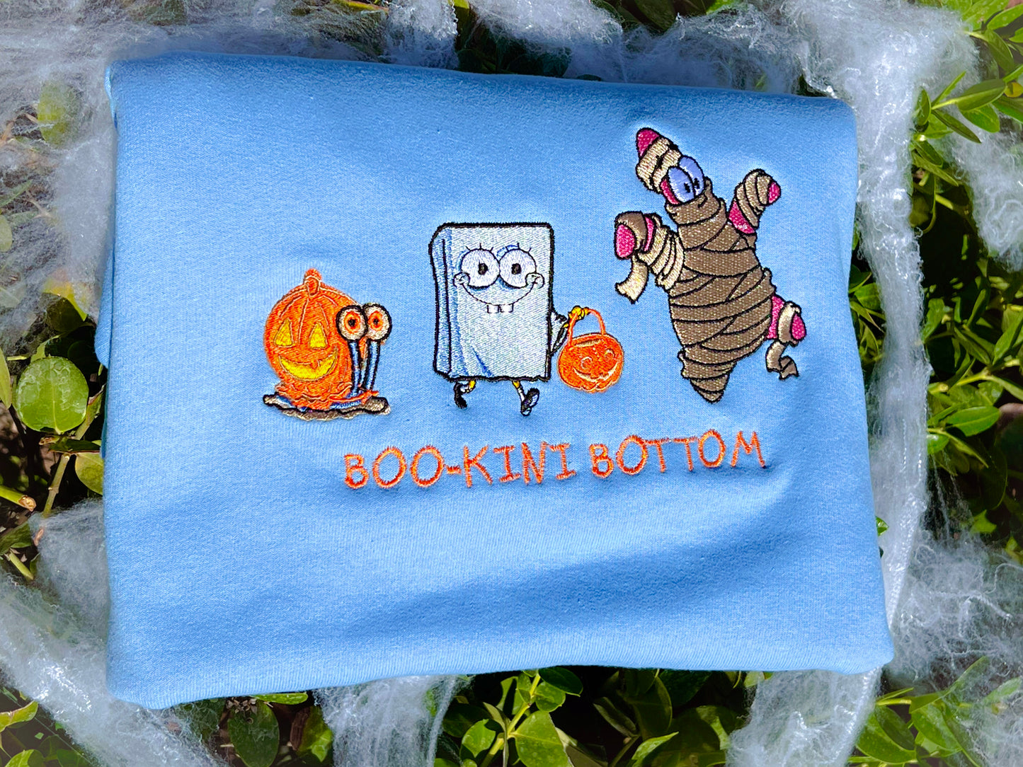 Halloween inspired Bookini bottom embroidered crewneck