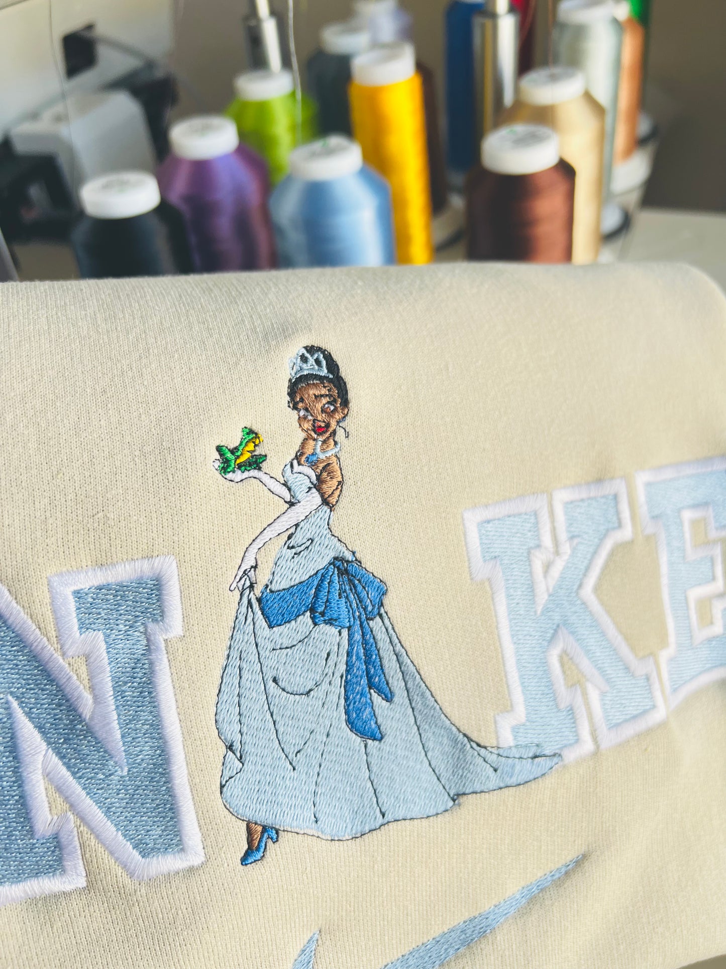 Tiana princess inspired embroidered sweatshirt crewneck princess